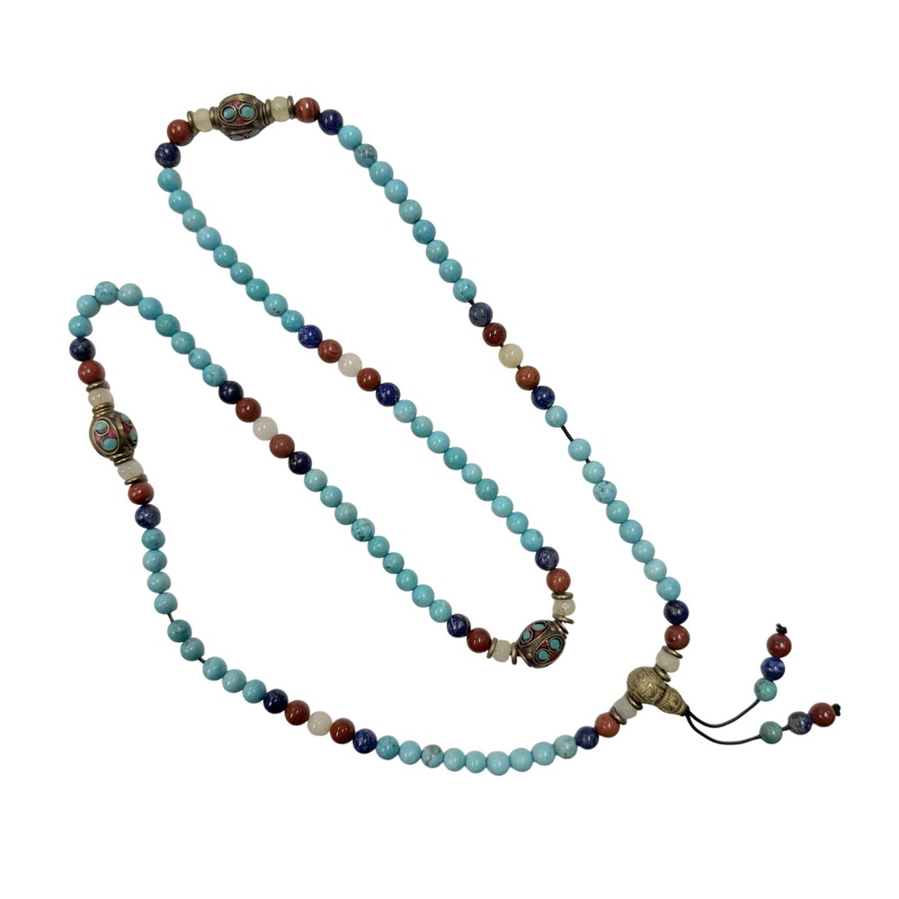 Tibetan Buddhist Mala 108 Prayer Beads Meditation Necklace